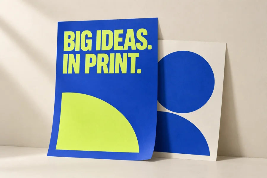 Posters in GotMerch blue and lime
